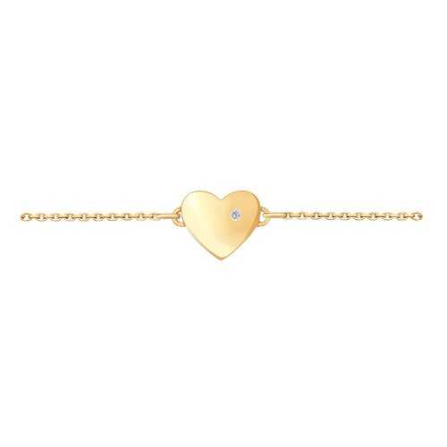 Браслет женский SOKOLOV из золота с бриллиантом «Любовь» 1050102 р.18 в Swatch