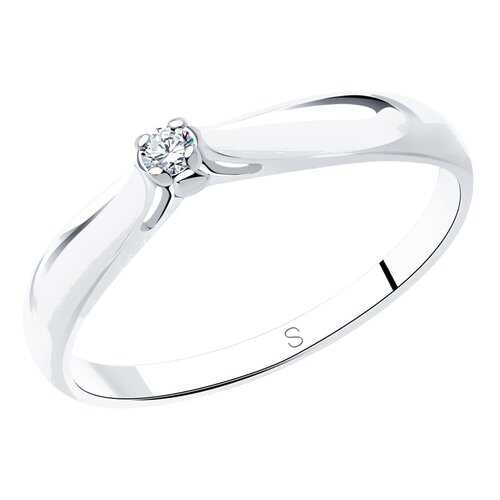 Помолвочное кольцо женское SOKOLOV из серебра с бриллиантом 87010002 р.17 в Swatch